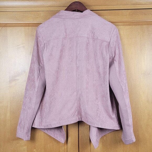 NWT BB Dakota Stitch Fix Freda Faux Suede Jacket Blush - M - Picture 2 of 10
